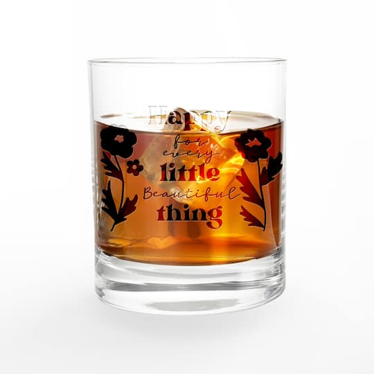 11oz. Happy for Every Little Beautiful Thing Whiskey Glass